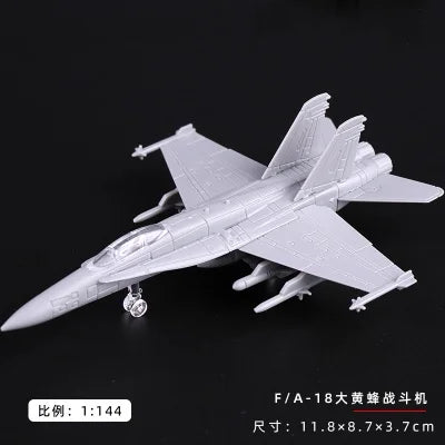 4D 27 Styles 1:144 Fighter Assembly Model Plastic Glue Free Plane Armed Helicopter Reconnaissance Aircraft Model Toy