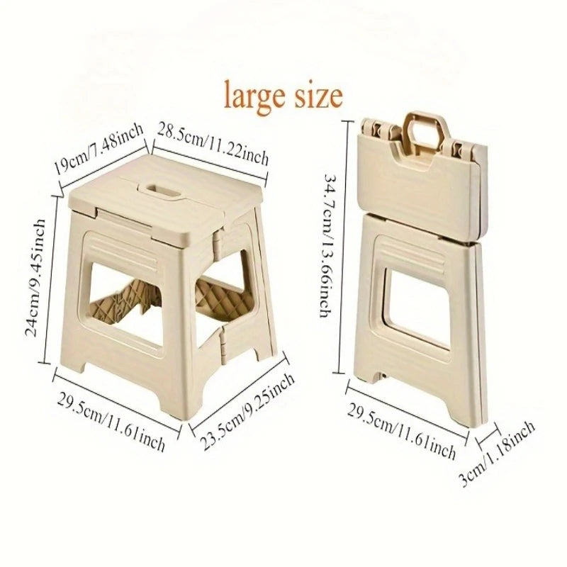 Portable Folding Stool Capacity Compact Camping Seat | Lightweight for Fishing Hiking Outdoor Events Subway Bus Commuting