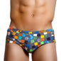 Men Swimwear Brazilian Traditional Cut Swimsuits Swim Bikini Surf Boxer Briefs Board Shorts Trunks Black and Red Sunga