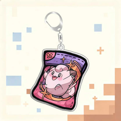Keychain for Pokemon Kangaskhan Blastoise Acrylic Homemade Cartoon Anime Backpack Pendant Decoration Collection Fans Gift 5cm