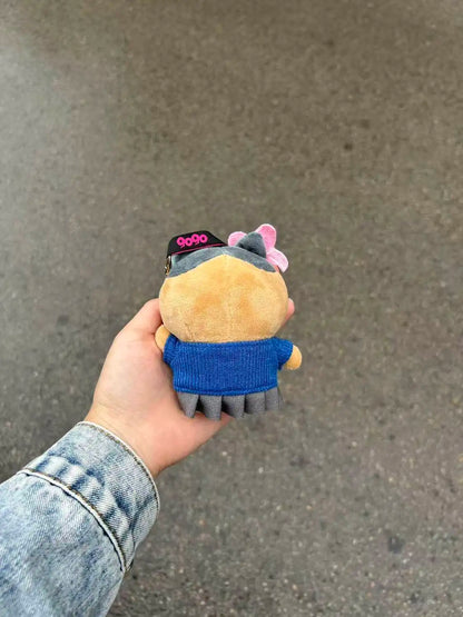 Cute Hachiware Momonga Gyaru Style Plush Keychain Tan Skin Blue-Eared Cat Bag Usagi Charm Pendant Toy Gift for Boys Girls Fans