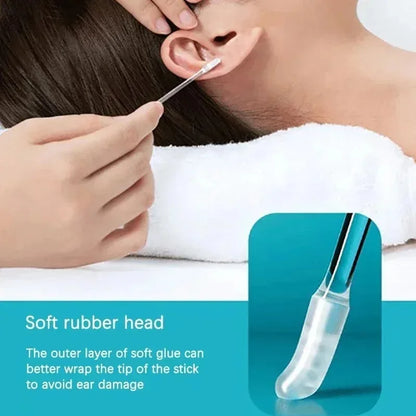 24/48/72pcs New Disposable Sticky Ear Swabs Reusable Ear Cleaner Soft Silicone Ear Wax Removal Tool Remover for All Ages