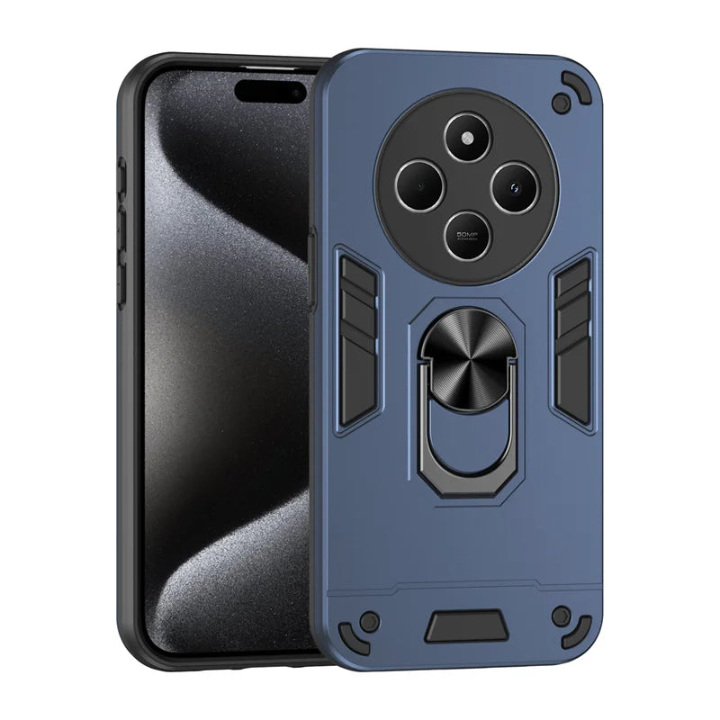 For Xiaomi Poco C75 4G Case Camera Protect Shockproof Armor Funda for PocoC75 Poko Little C75 C 75 4G Magnetic Holder Ring Cover