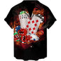 Men's 2026 Casual 3D Shirt with Poker Card Printing Fun Shirt Street Men's Summer Short Sleeved Clothing Men's Outdoor Clothing