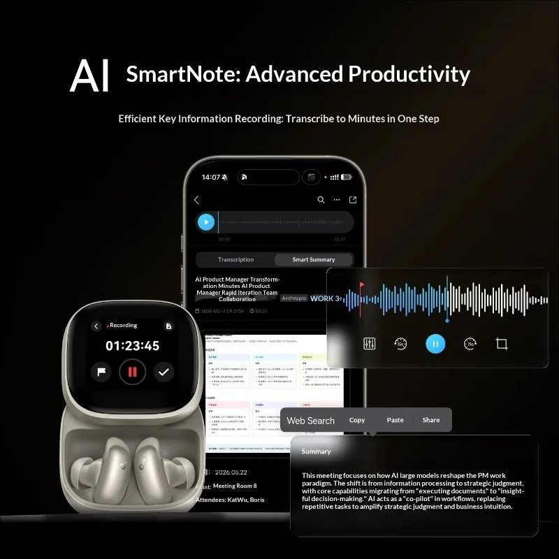 New Anker Liberty 5 Pro Max Noise-Canceling Earphones ANC Active Noise AI Personal Assistant Bluetooth Earphones Gifts