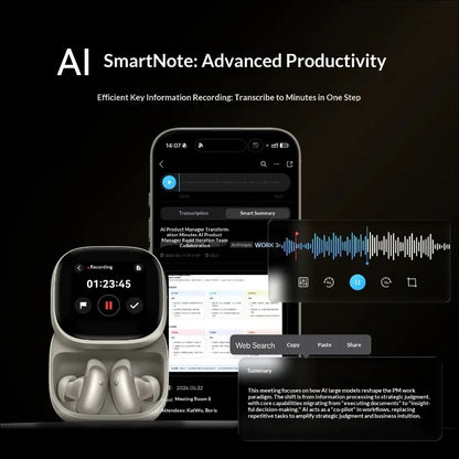 New Anker Liberty 5 Pro Max Noise-Canceling Earphones ANC Active Noise AI Personal Assistant Bluetooth Earphones Gifts
