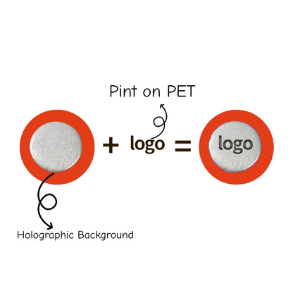 Custom Holographic Shiny Glitter Silver/Gold Badge Pin Button 58mm Tinplate PET Print Personalized Customize Gift Wedding Favor