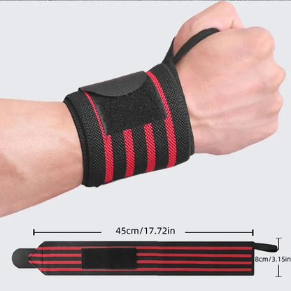 1PC Elastic Exercise Wrist Pressure Strap Weight Lifting Sports Wrist Bandage Wrap Wrist Guard Against Sprain for Men Women