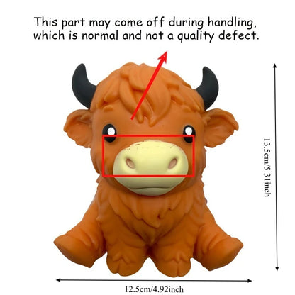 Jumbo Highland Cow Stress Balls Squishies Fidget Toy Squeeze Ball Fidget Toy for Adults Slow-Rising Stress Relief Squeeze Toy