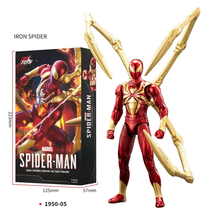 ZD Toy Iron Spider Man Advanced suit legends No Way Home Peter Parker Gold Black Red Model Action Figure Adult Collectible Toy