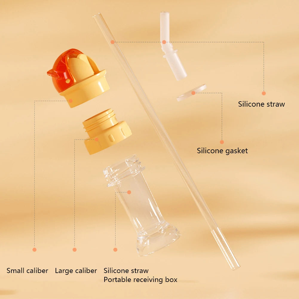 2-in-1 Children's Straw Lid,Reusable Leakproof Water Bottle Cap for Boys Girls,Portable Anti-Choking Spout Cap with Straw