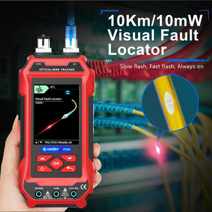 TOOLTOP Network Cable Tester 4 in 1 Multi-function Fiber Optical Power Meter Visual Fault Locator noise-free LAN Line Tracking