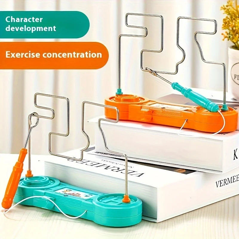 Electric Touch Maze Game, Electric Shock Toy, Brightly Colored Plastic and Metal, Competitive Touch Maze Party Fun Game