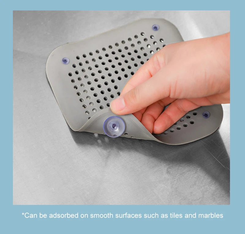Silicone Sink Strainer, Shower Drain Plug Hair Catcher, Bathtub Kitchen Sink Filter Screen Bathroom Accessories