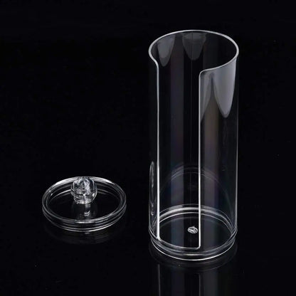 1pc Cylindrical Cotton Pad Holder, Makeup Storage Cotton Pad Dispenser, Bathroom Storage Jar, Desktop Storage Organizer