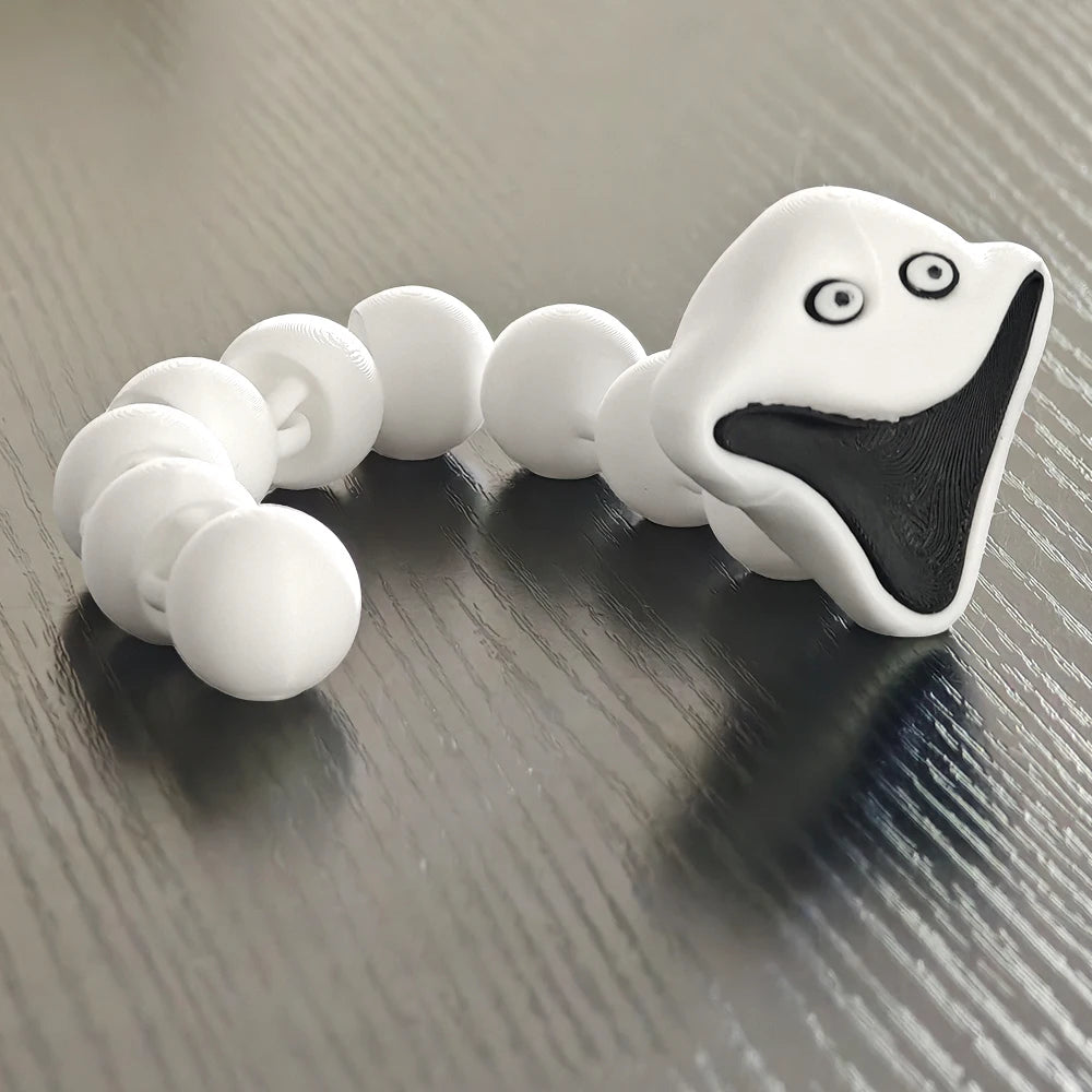 Bloop Sea Monster 3D Printed Flexible Articulated Fidget Toy – Sea Eater Deep Sea Creature Collectible Stress Relief Desk Toy