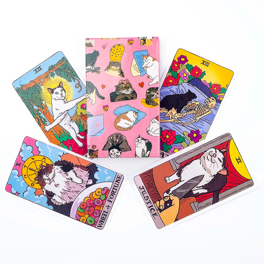 The Original Cat Meme Tarot Deck 22 Major Arcana Cat Meme Tarot Funny Witchy Cat Tarot Deck Cat Kawaii Uwu Funny Pink Cute Tarot