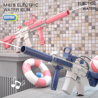 2026 Electric Automatic Submachine M416 Water Gun Summer Outdoor Beach Firing Shooting Game Water Fight Toy for Children Gifts