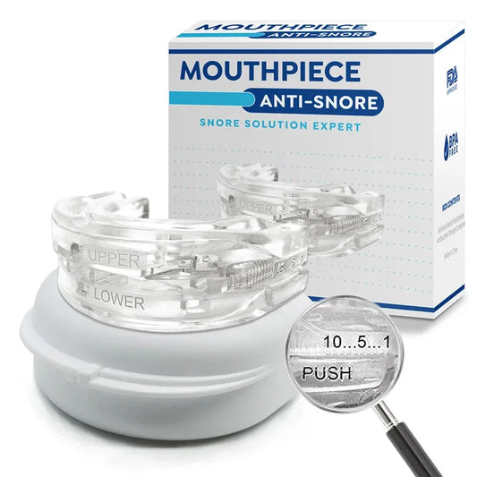 Anti-Snoring Mouth Guard, Adjustable Mouthpiece - Night Time Teeth Mouthguard & Sleeping Bite Guard for Bruxism and Stop Snoring