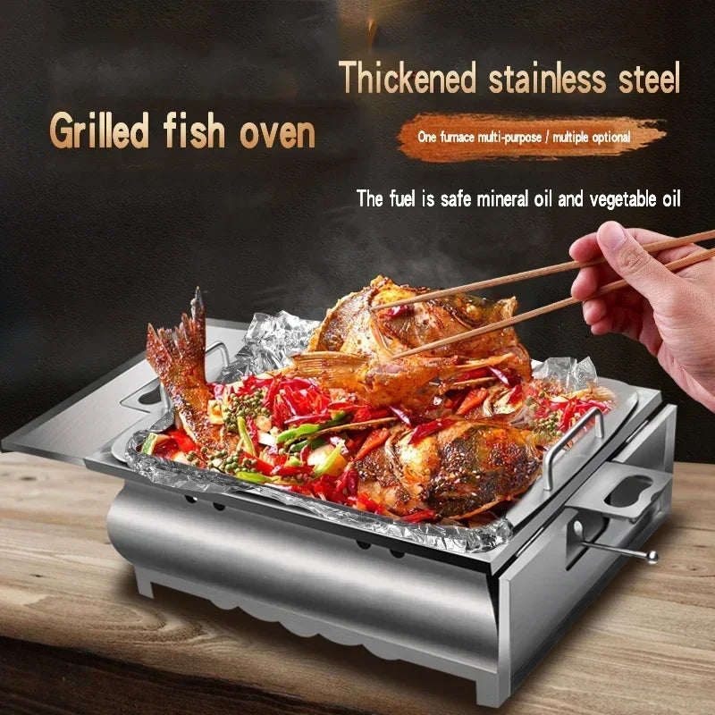 New Fish oven commercial and household thickened stainless steel paper wrapped fish pan