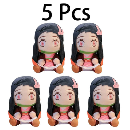 20cm Hot Japan Demon Slayer Plush Dolls Lovely Anime Kimetsu No Yaiba Kamado Tanjirou Nezuko Zenitsu Kyoujurou Toys Kids Gifts