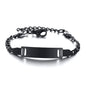 Customized Name & Text Gold Plated Stainless Steel Link Bracelet Fashion Personalized Custom Jewelry Men Women