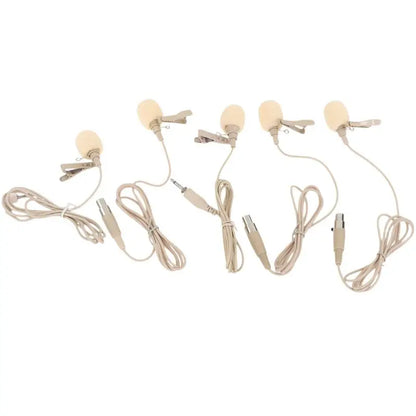 Microphone 80-20KHZ ZL-F1720 S/A/B/C/D Beige Lapel Clip Mic With 2pcs Cover Microphone Replace Accessories