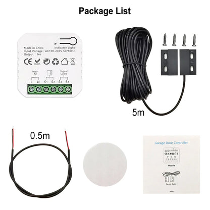 Smart Life ZigBee Garage Door Sliding Gate Opener App Control with Tuya Voice Control with Alexa Google Home Requires Gateway