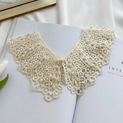 New Fashion Mini Cape Shawl Wrap Decoration Neck Ruff Detachable Lapel Half Shirt Lace Fabric Neckline Fake Collar