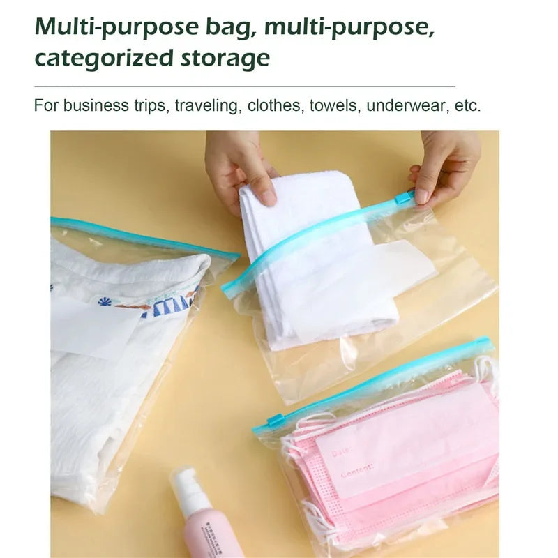 3 Sizes Food Grade Reusable Fresh Keeping Bags Zip Lock Seal Stand Up Storage Bags for Fridge Food Organization For Home Fridge