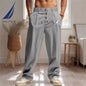 Nautica  Men's Casual Breathable Cotton-Linen Pants Trendy Street Sport Loose Straight Beach Outdoor Trousers