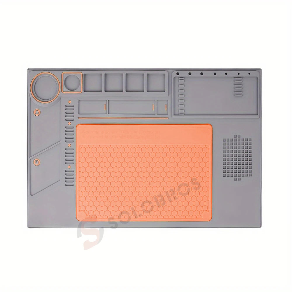 Repair Pad Insulation Heat-Resistant Soldering Station Silicon Soldering Mat Work Pad Desk Platform for BGA Soldering Station
