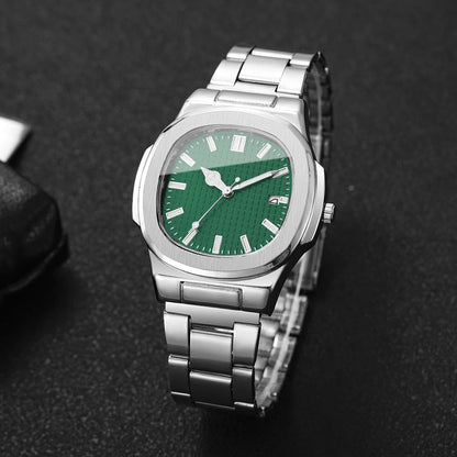 2/4PCS Fashion Men Business Watches Set Simple Square Mens Quartz Watch with Calendar Reloj Hombre（Without Box）