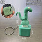 Lizard Frog Duck Button Keychain Decompression Toys Funny Lizard Sounds And Flash Effects Rechargeable Portable Stress  Toy
