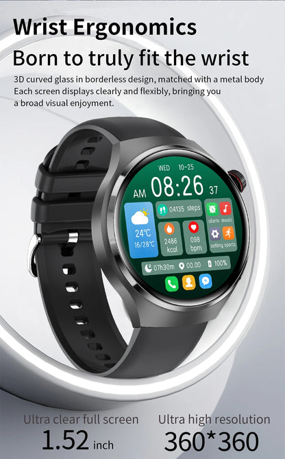 LIGE Men's Smart Watch Outdoor Sports Watches Heart Rate Blood Oxygen Monitoring Motion Trajectory Bluetooth Call Smartwatch