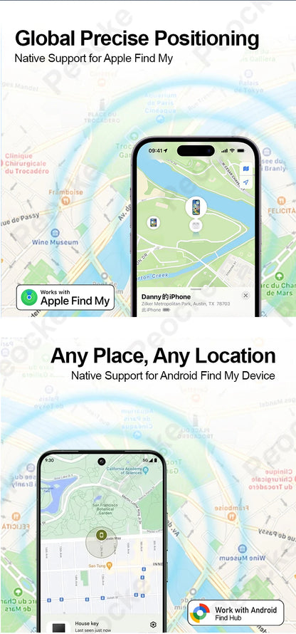 Wallet Anti-loss Card Location Tracking GPS Smart Tag for Android Key Luggage Finder With iPhone Find My App Bluetooth Device