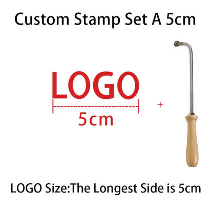 Personalized Leather Stamp Custom Logo Branding Iron Stamps Heating Brass Embosser Seals DIY Wood Cake Hamburger Craft Handmade