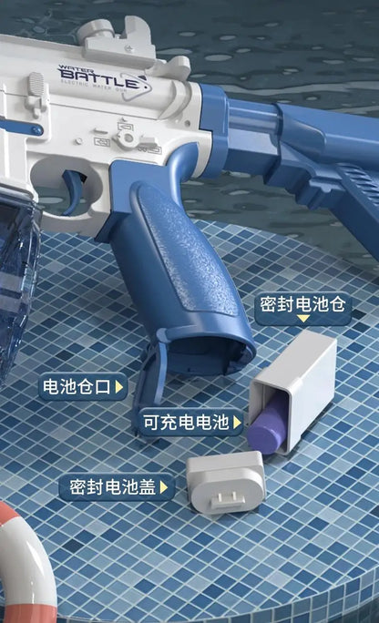 Water Gun Electric M416 Pistol Shooting Lighting Toy Gun Full Automatic Summer Pool Beach Toy For Kids Children Boys Girls Adult