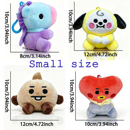 B-T-21 Plush Doll Keychain Koay Shooky Mang Cooky Cute Stuffed Pendant Backpack Ornament Gift for Fans Bag Decor