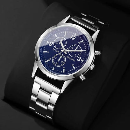 1/2PCS Fashion Men's Watches Set Casual Analog Quartz Business Watch Men Wristwatch Reloj Hombre（Without Box）