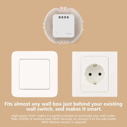 Aqara Single Switch module T1 Zigbee 3.0 No Neutral Single Channel Relay Controller for Smart Home Timers Remote Control Homekit