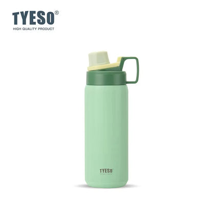 Tyeso 600ML Water Bottle With Eye Sticker Insulated Leak-Proof Fitness Flask Vacuum Flasks for Sport for Outdoor Workouts Travel
