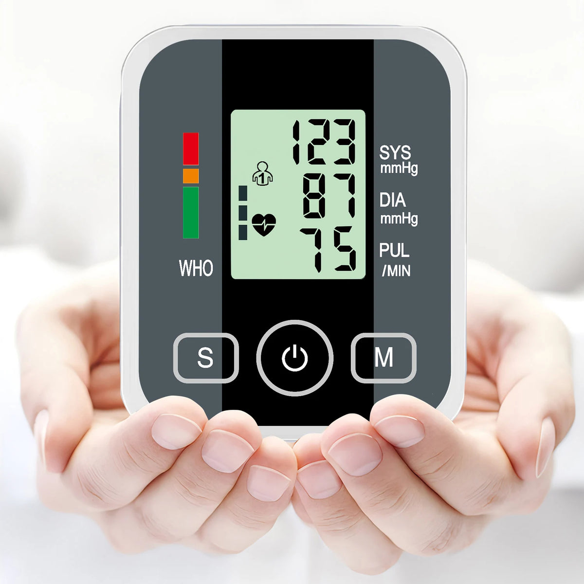 Digital Upper Arm Blood Pressure Monitor - Automatic BP Tonometer with Pulse Measurement,Sphygmomanometer Health Monitoring