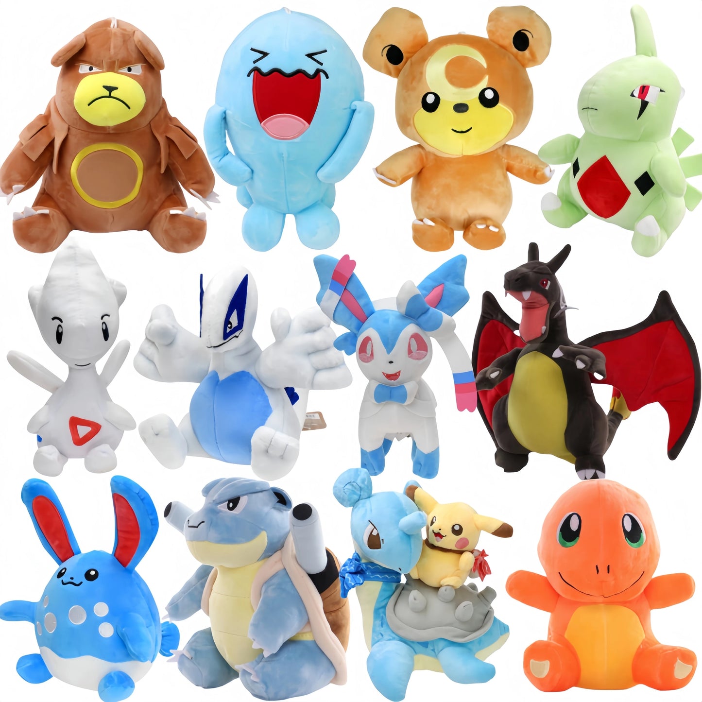 70 Styles Pikachu Peluche Togetic Teddiursa Azumarill Pokemon Blastoise Plush Toys Lapras Charmander Sylveon Stuffed Doll Gift