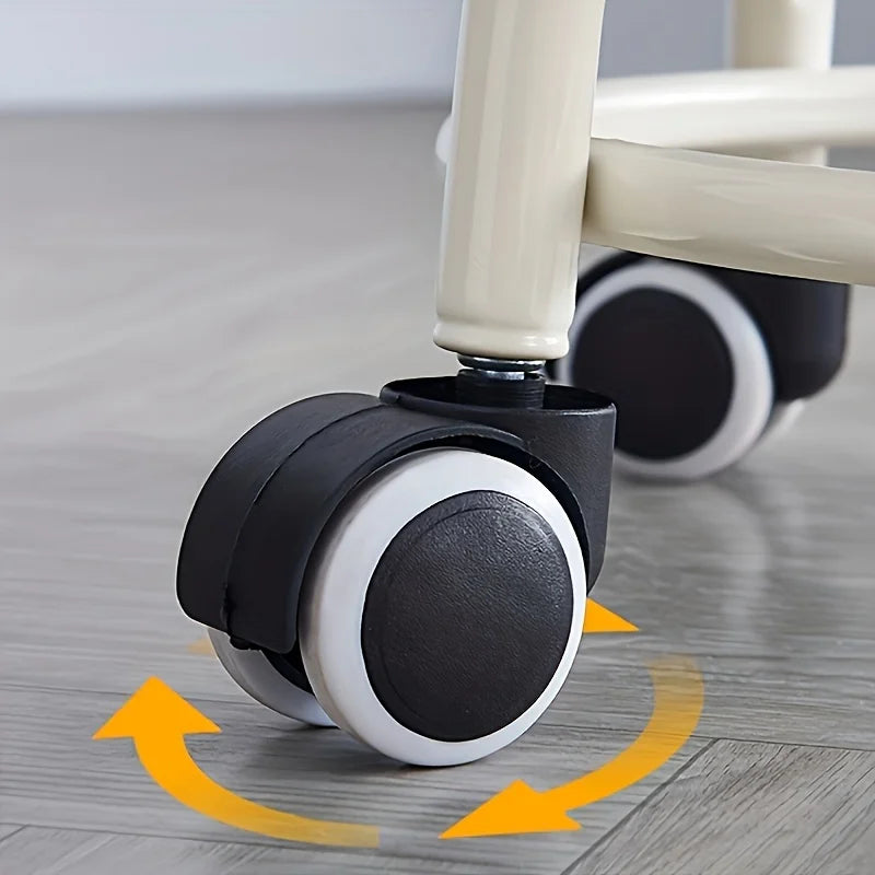 Portable Multi-Functional Swivel Stool with Universal Casters Indoor Outdoor Small Bench for Floor Cleaning & Daily Use