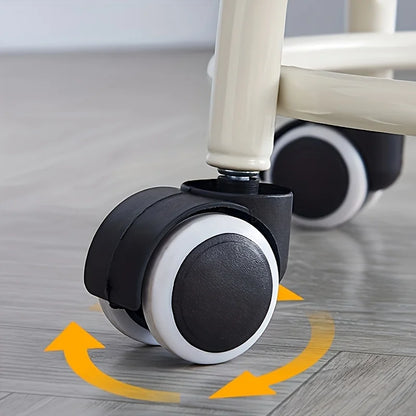 Portable Multi-Functional Swivel Stool with Universal Casters Indoor Outdoor Small Bench for Floor Cleaning & Daily Use
