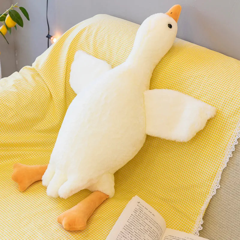 50-190cm Cute Big Duck Goose Plush Toy Kawaii Huge Duck Sleeping Pillow Cushion Soft Stuffed Animal Doll Kid Toy Gift