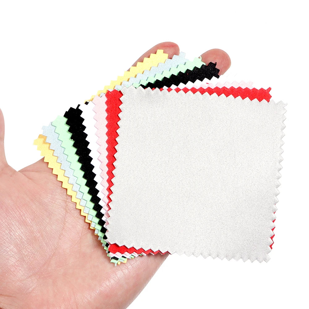 20/50pcs Polish Polishing Cloth Silver Color Cleaning Polishing Cloth Soft Clean Wipe Wiping Cloth For Silver Gold Jewelry Tool