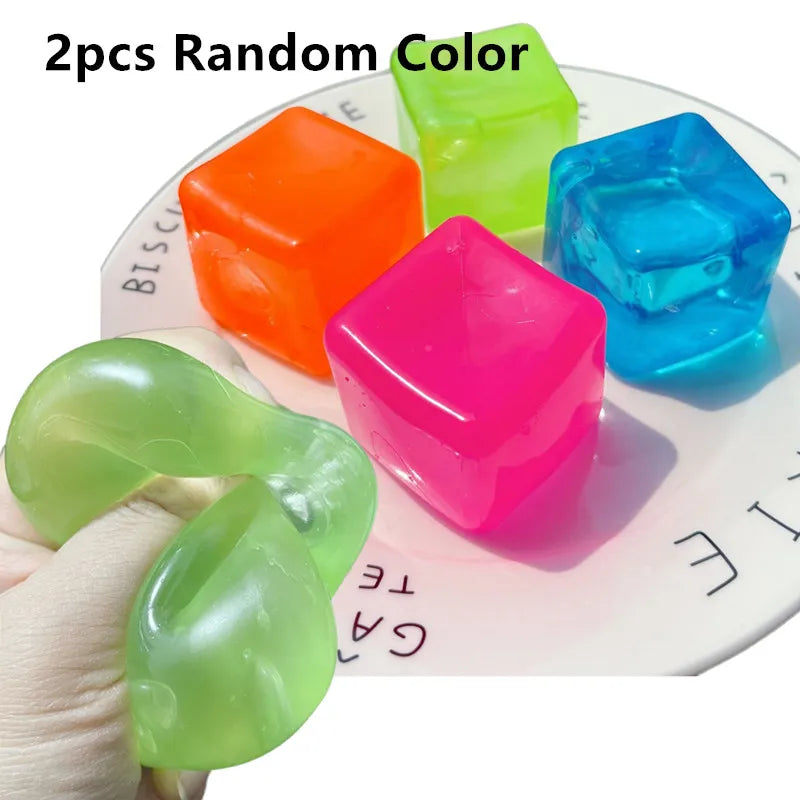 Squishy Plasticity Mochi Fidget Toys Transparency Coconut Oil Maltose Squeeze Toy Funny Anti-stress Sensory Toy for Adults Gifts