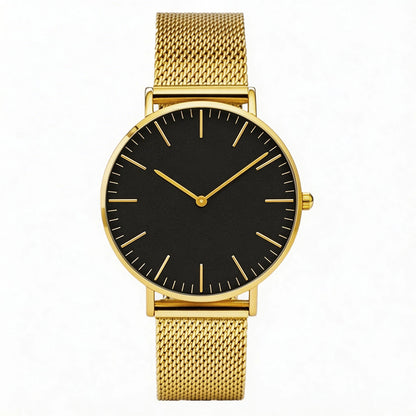 Ultra-thin Fashion Watch Women Luxury Metal Mesh Belt Ladies Quartz Wristwatches Minimalist Elegant Woman Watches reloj mujer